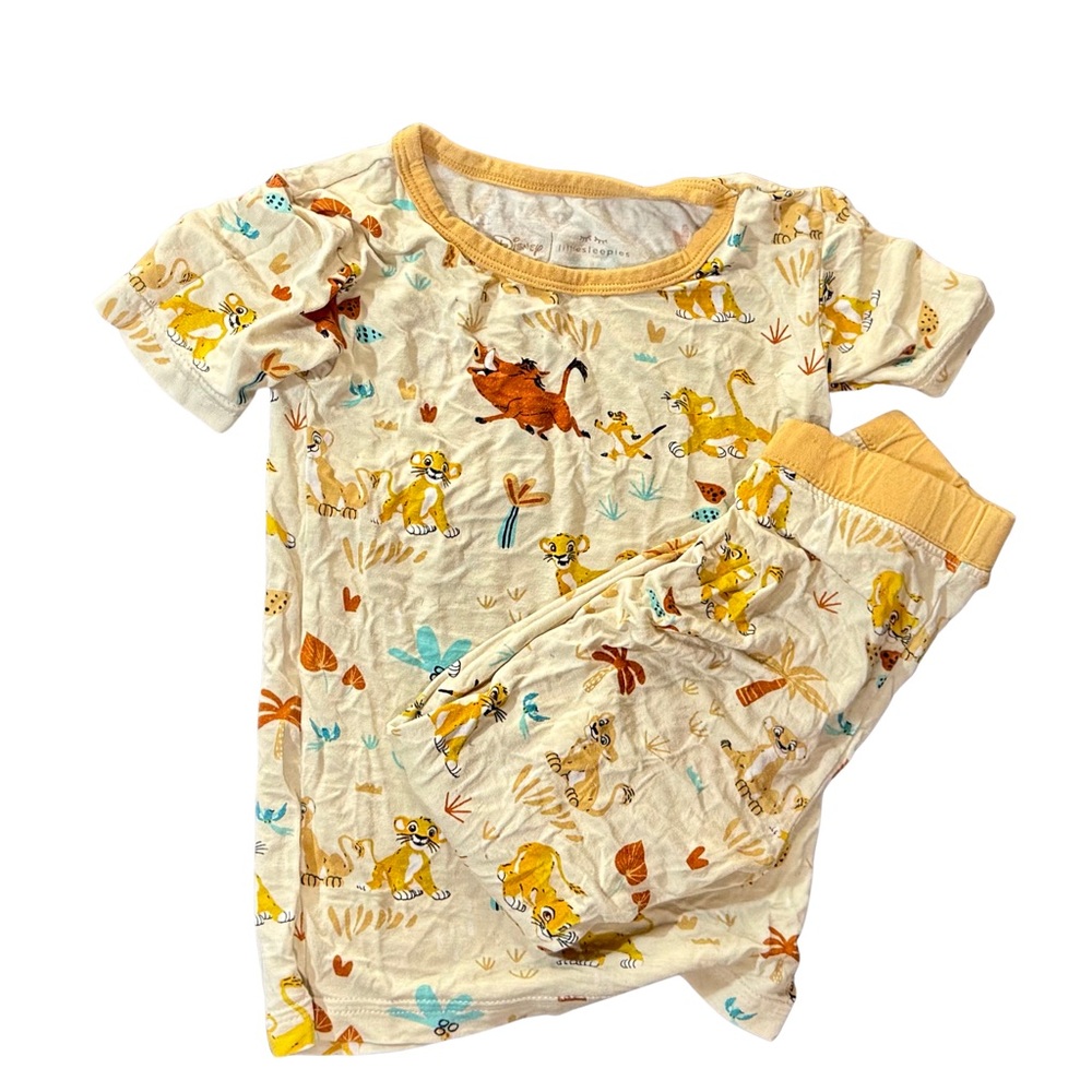 🦁 Little Sleepies “Lion King” Short Sleeve Pajama Set (3T)
